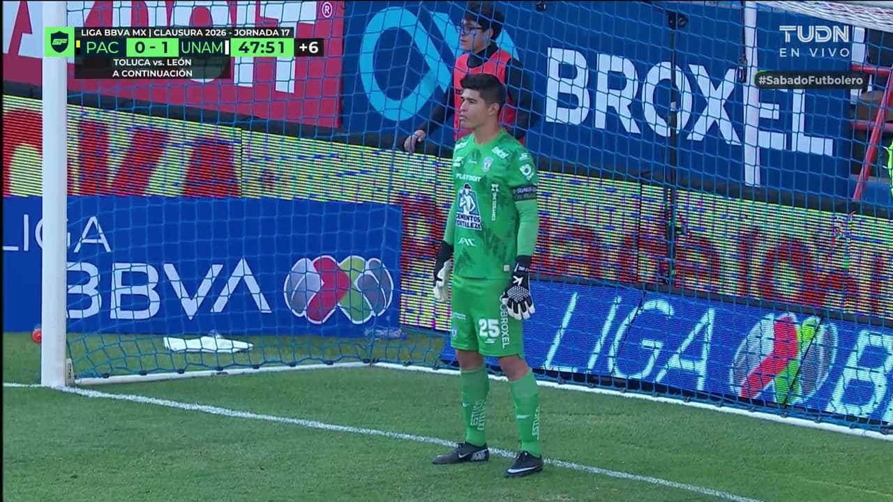 ¡GOL!  anota para Pumas UNAM. Robert Morales