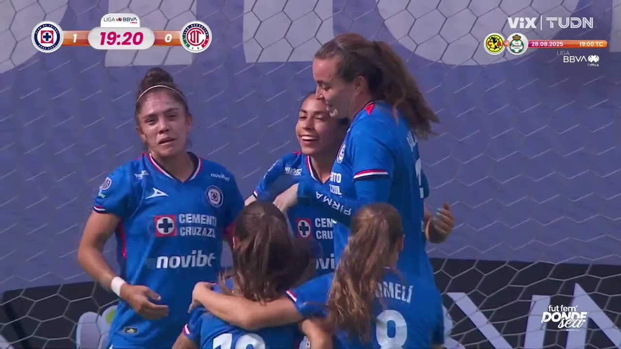 ¡Gol de Cruz Azul! Liz Ángeles cierra la pinza y adelanta a la Máquina