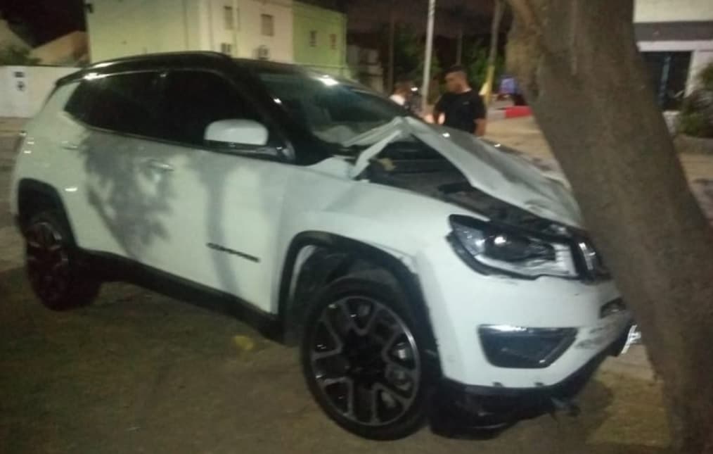 El jugador dejó de esta forma su camioneta.