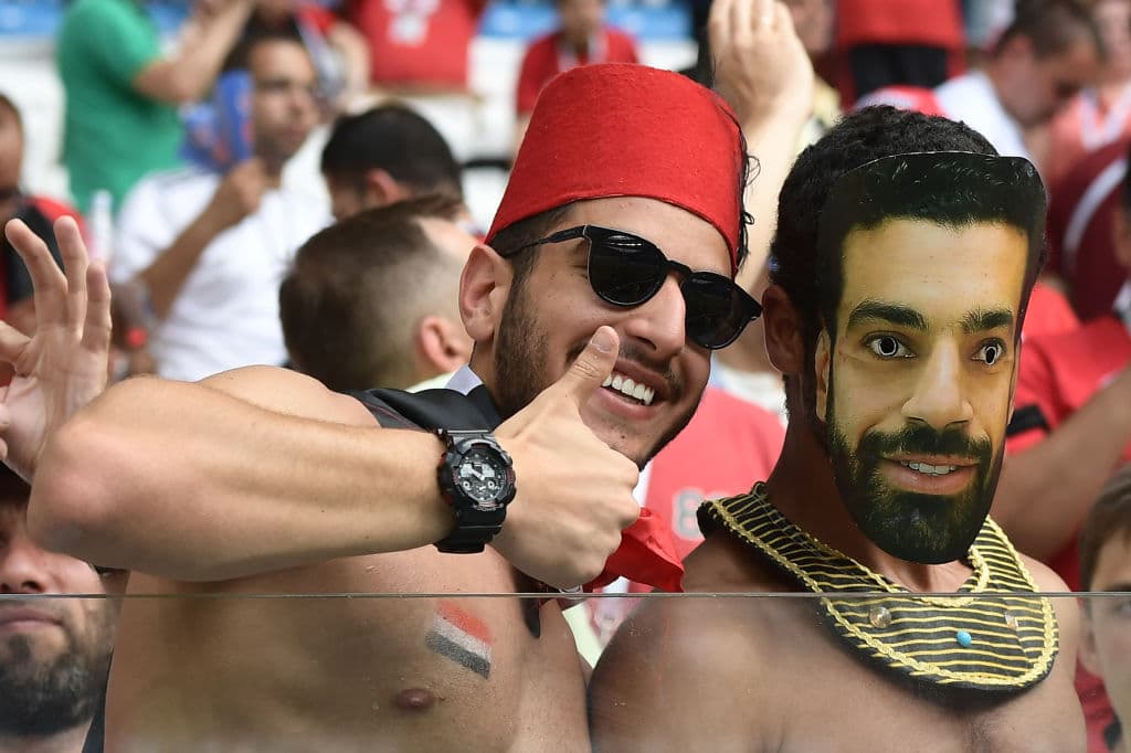 Los seguidores de Egipto y Arabia Saudita disfrutan de su último partido en su tercera presentación en el grupo A del Mundial de Rusia 2018.