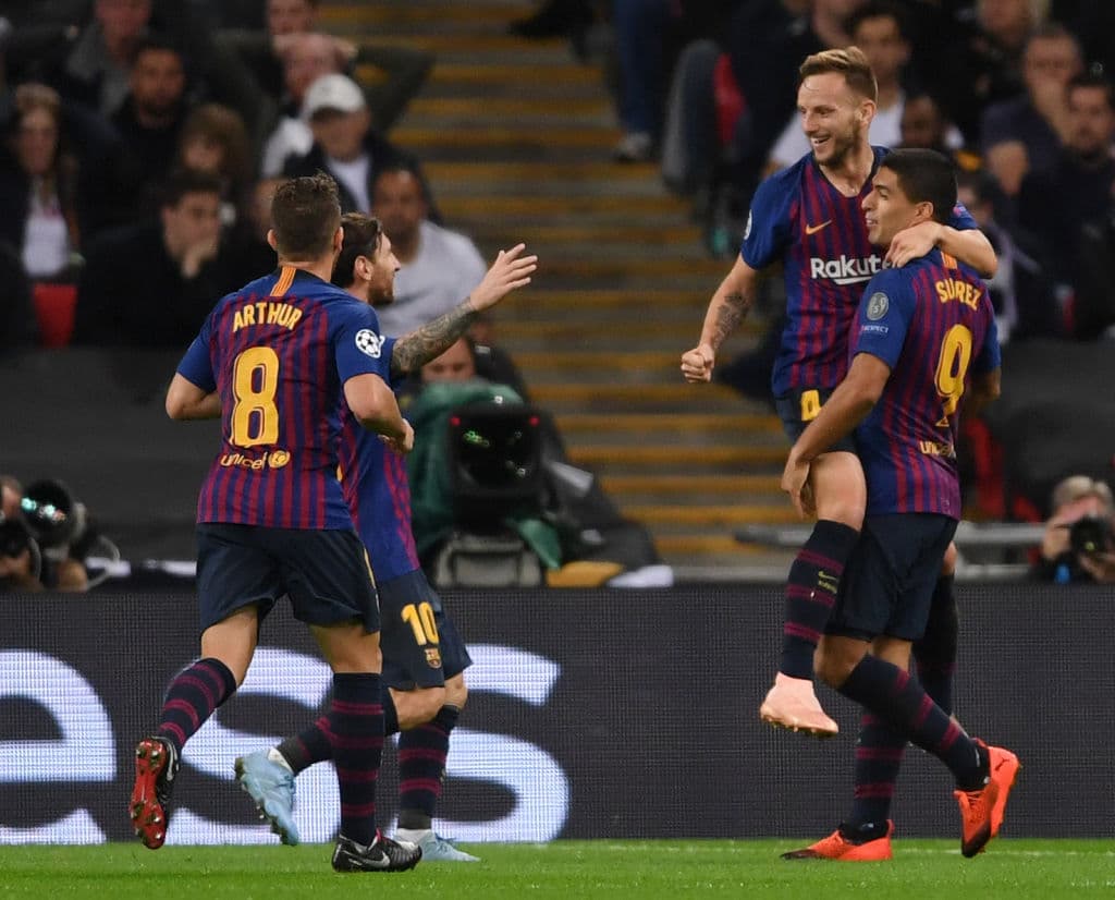 Así fue la fiesta de la obra de arte de Ivan Rakitic contra Tottenham en la Champions League, el gol 600 del Barcelona en la historia de las competencias internacionales.
