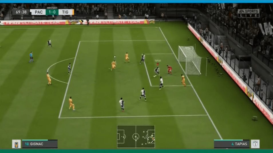 Cristian Souza dominó completamente el partido, guiando a la victoria a los Tuzos 2-0 ante los Tigres dirigidos por Quiñones en los controles de la eLiga Mx.