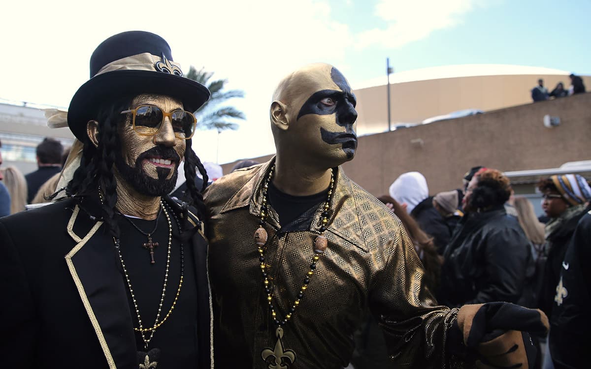 Más fanáticos de los Saints listos para el duelo que entregará el primer boleto al Super Bowl LIII.