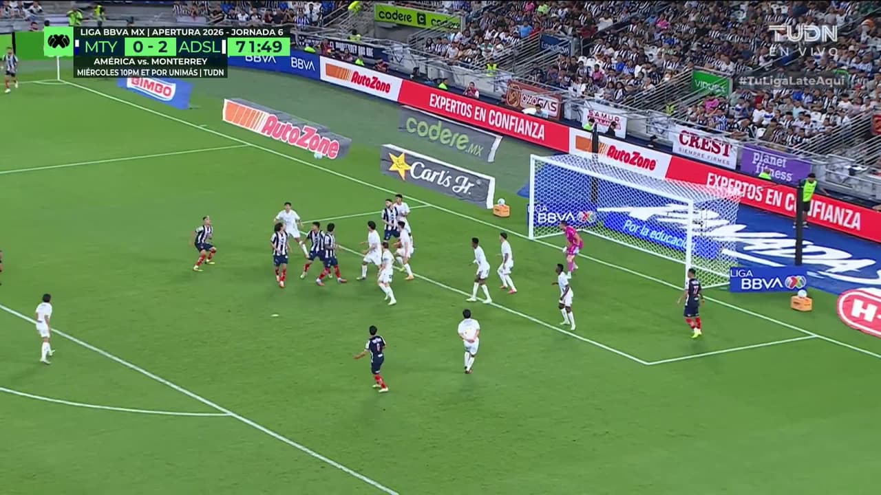 ¡GOL!  anota para Monterrey. Hugo Cuypers