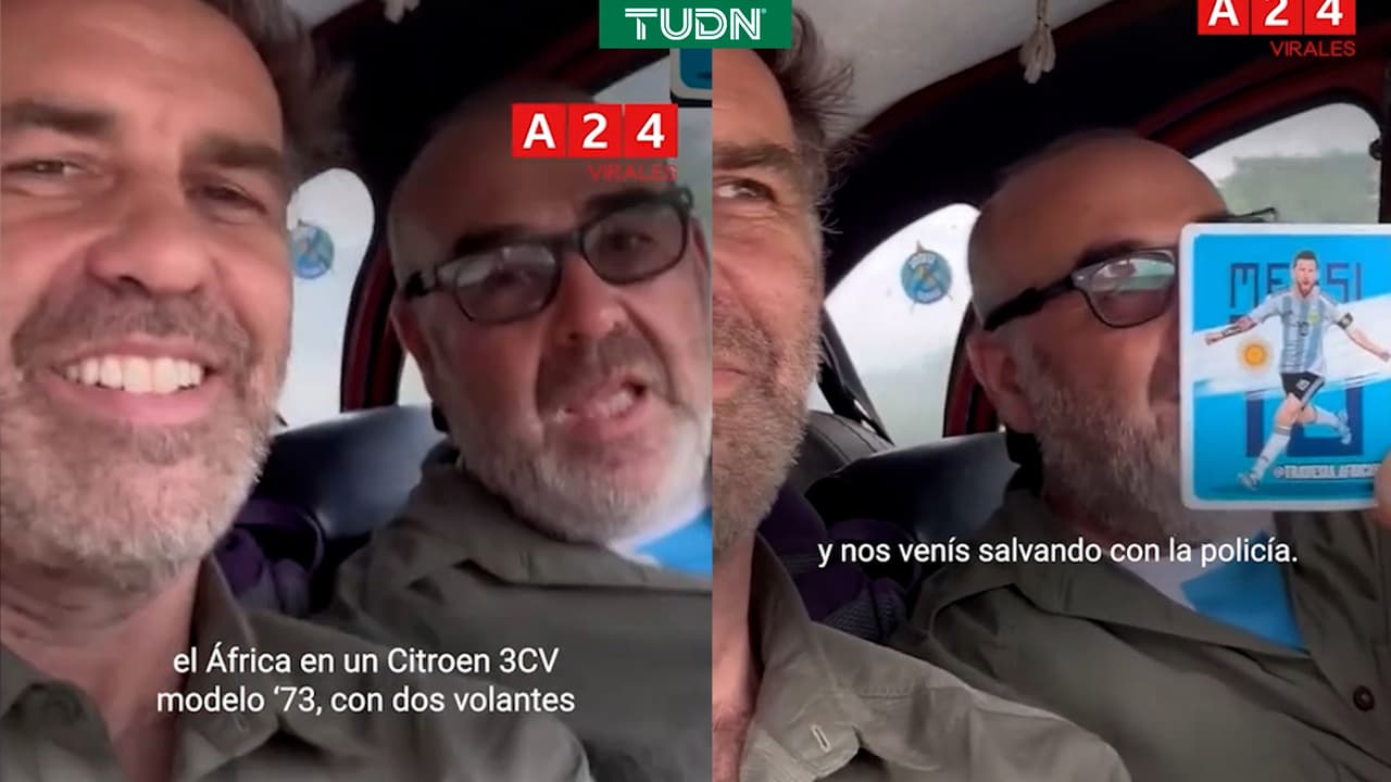 Stickers de Messi salvan a hermanos argentinos en su viaje por África