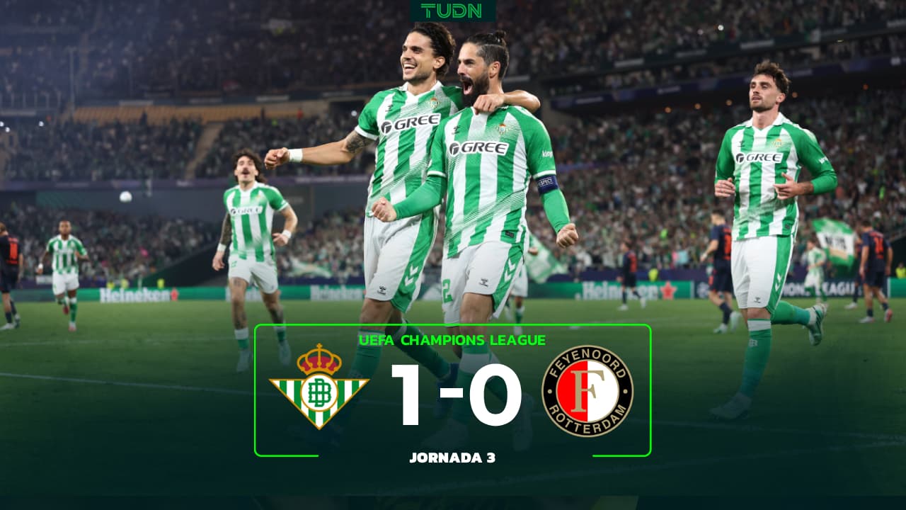 Resumen | Betis vence a Feyenoord y tiene paso perfecto en la Champions League