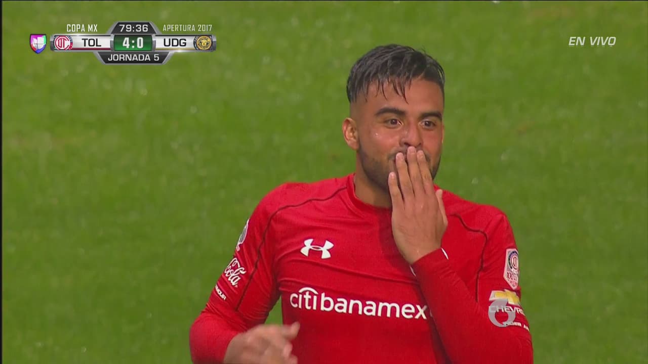 ¡Golazo de Pedro Canelo! Toluca pone el cuarto en la frente de Leones Negros
