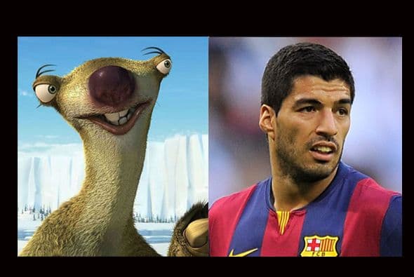 Para Suárez habíamos pensado en un disfraz de canino salvaje, pero en busca de limpiar su imagen, sería más sencillo si se disfraza del curioso 'Sid' de la Era del Hielo. (Foto: Twitter)