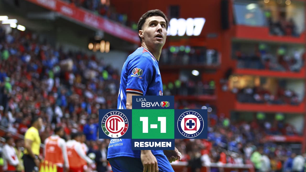 Paradela da empate a Cruz Azul ante Toluca y lucha por el título de goleo