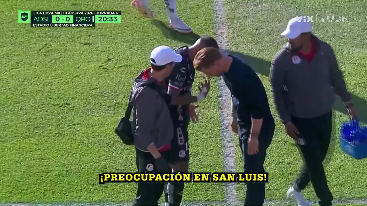 ¡DURO GOLPE! Jugador del San Luis no puede continuar
