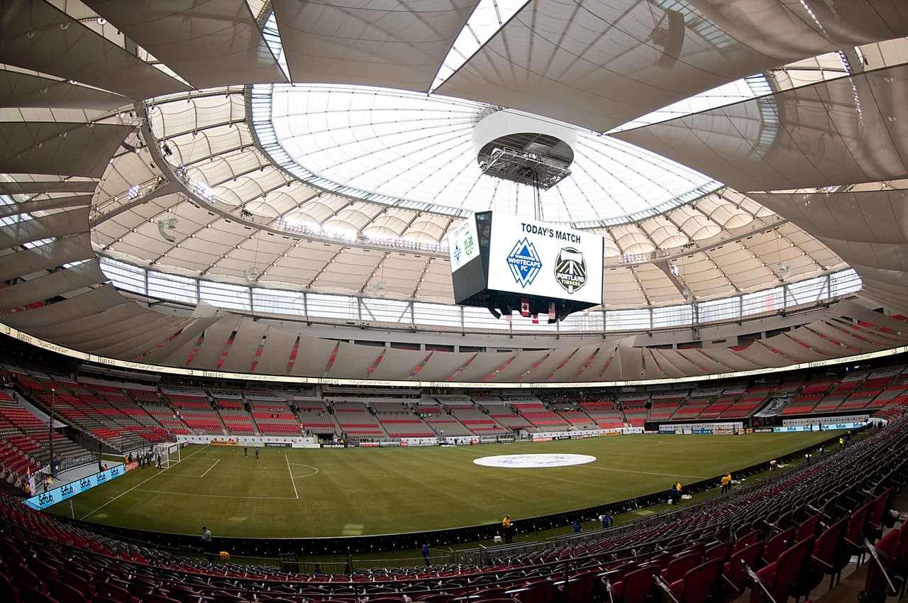Interior del BC Place, en Vancouver.