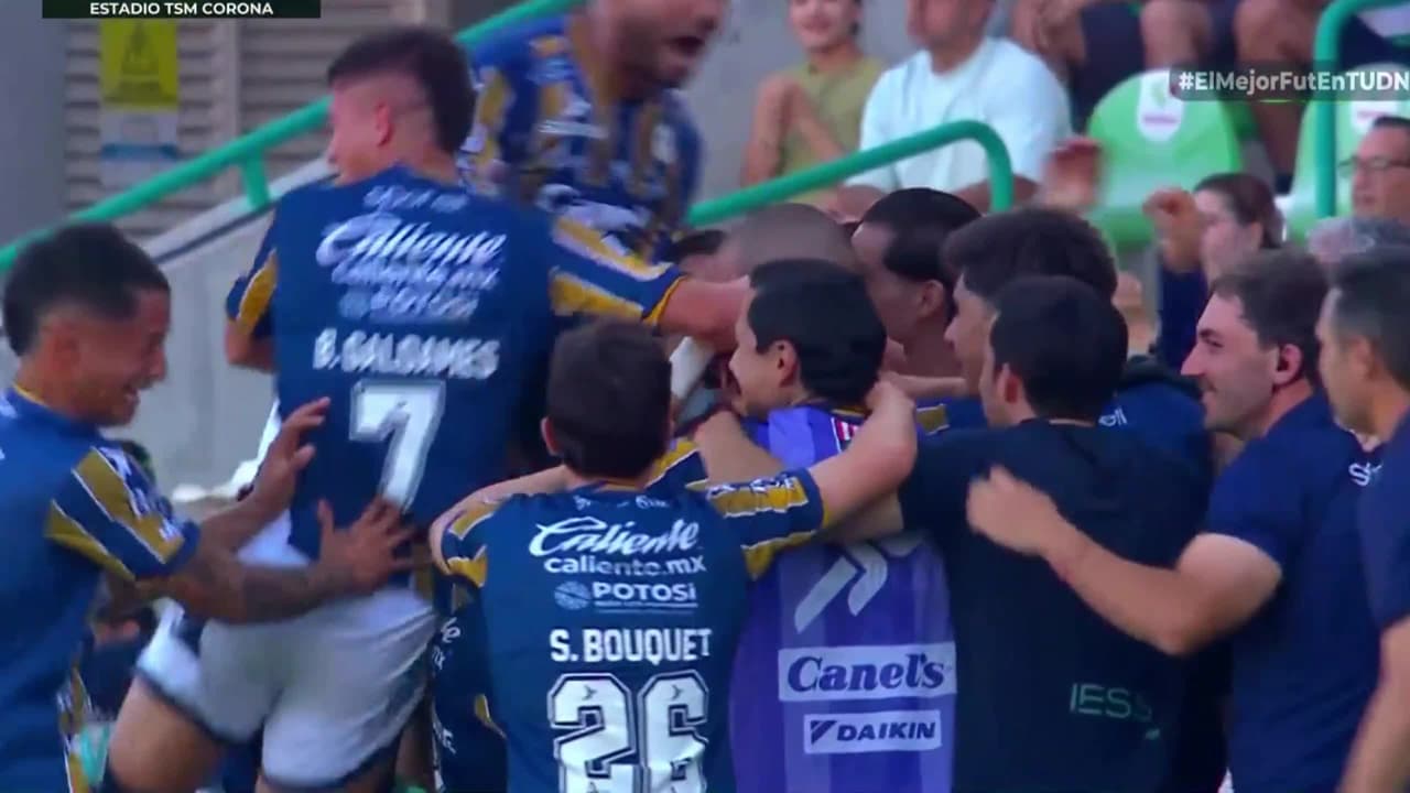 ¡Golazo del Atlético San Luis! Gran jugada para abrir el marcador frente al América