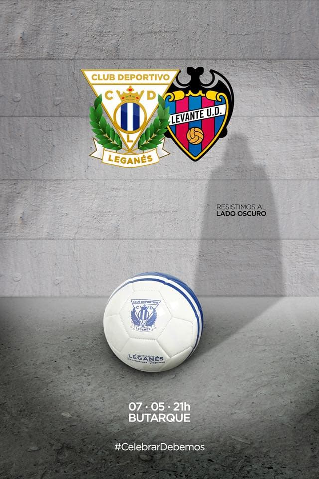 Luego de que el Leganés y el Levante se salvaron del descenso la pasada temporada, se enfrentaron en Butarque y este fue su cartel: #CelebrarDebemos