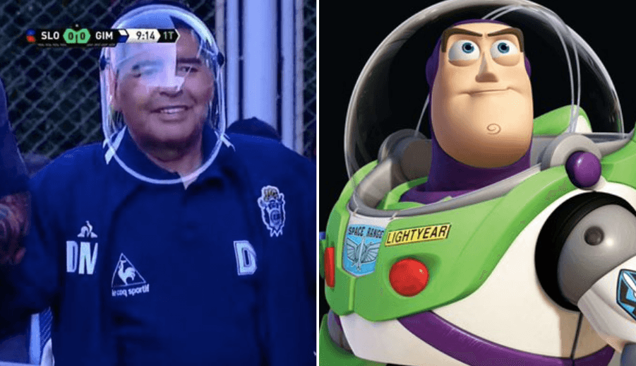 Comparan a Maradona con Buzz Lightyear y el 10 explota