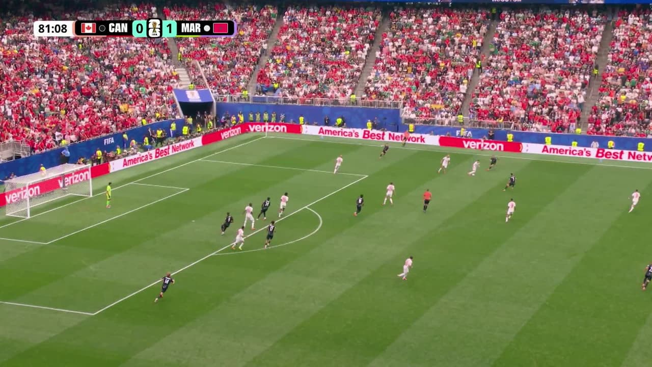 ¡GOL!  anota para Marruecos. Azzedine Ounahi