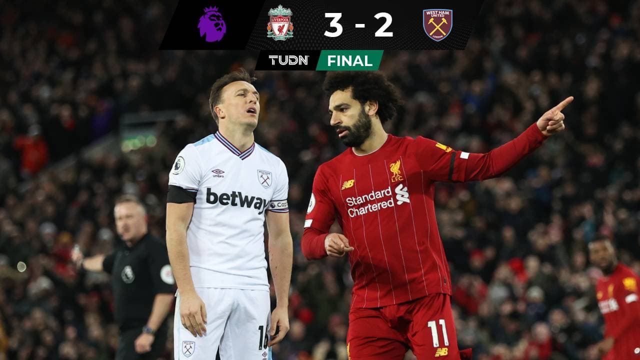 Liverpool vence a West Ham y está a 12 puntos del título