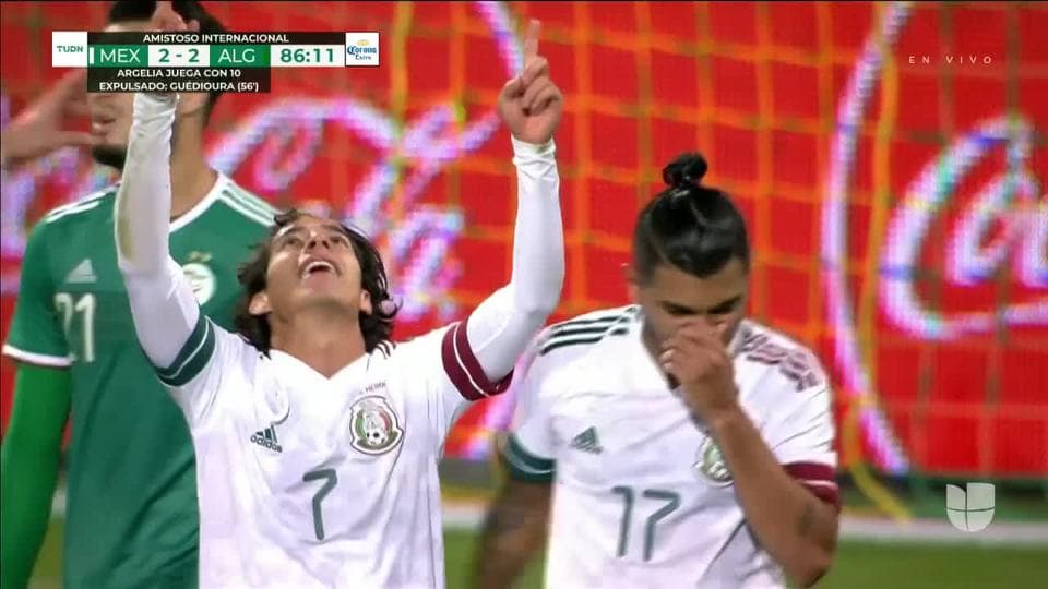 ¡GOOOL! Diego Lainez anota para Mexico