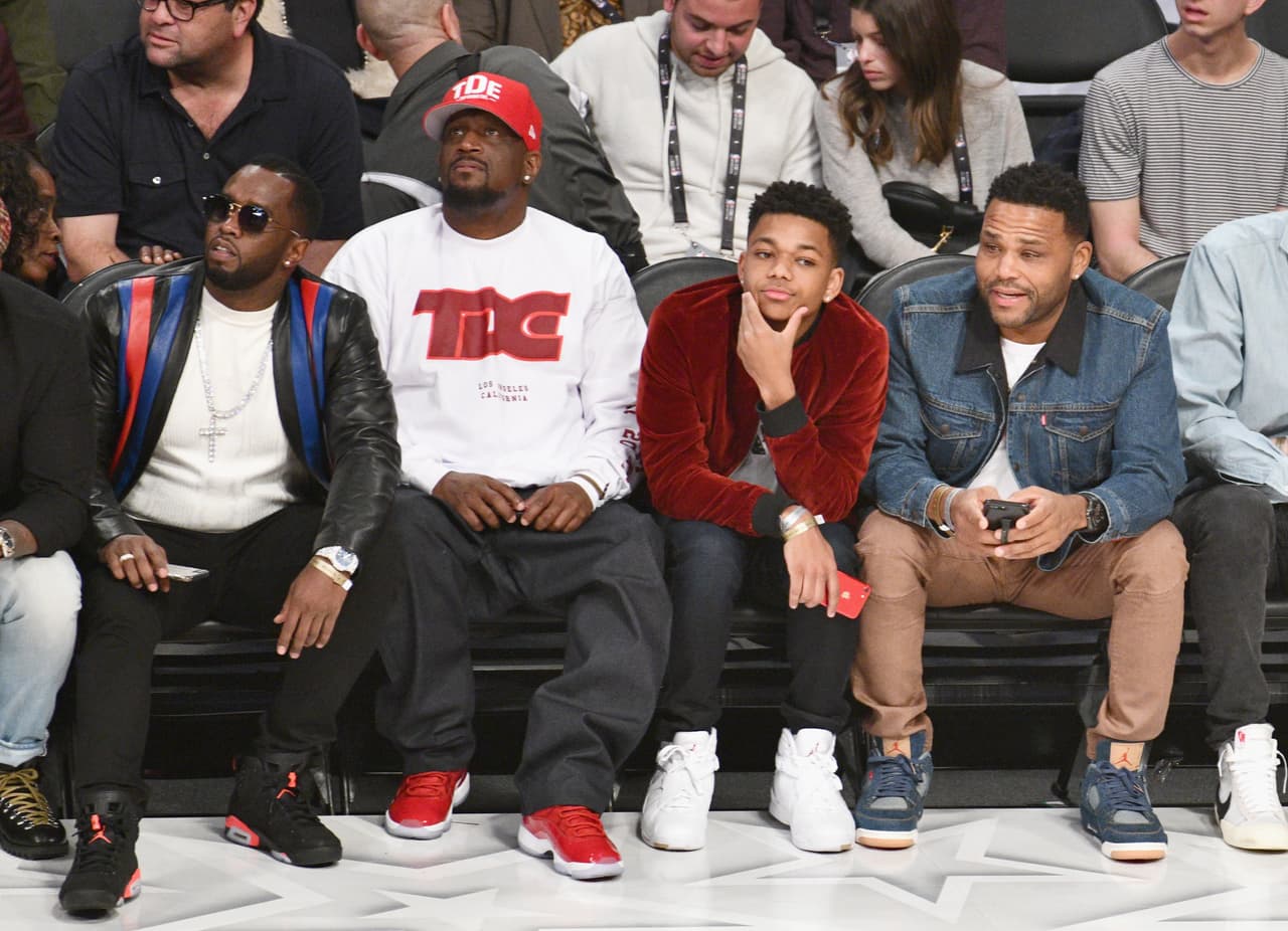 El rapero P Diddy es otro fanático que no podía faltar en este encuentro.