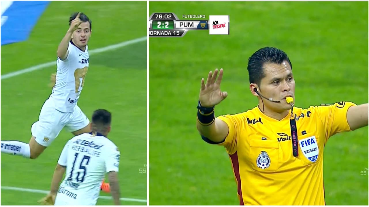 Mozo cruzó a Corona, empató el juego para Pumas… pero el VAR tumbó el gol
