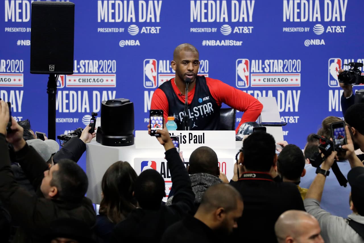 Chris Paul, jugador del Oklahoma City Thunder y presidente de la National Basketball Players Association.