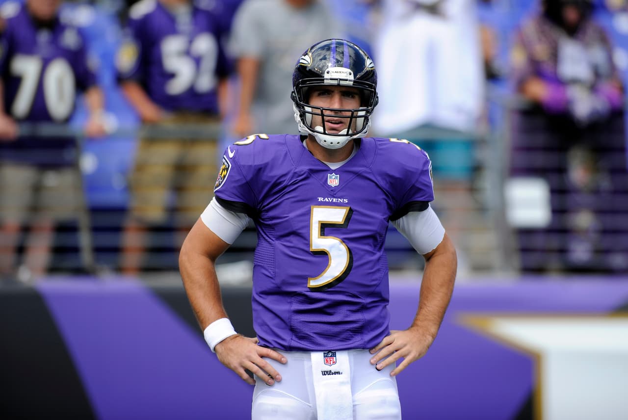 <b><i>FRACASARON TRAS FIRMAR UN CONTRATO GRANDE:</i></b>
<br>
<b>» Joe Flacco (2013):</b> Las 19 anotaciones de Flacco por 22 balones robados fueron un verdadero fiasco post-acuerdo para los Ravens, equipo que de alguna manera terminó 8-8.