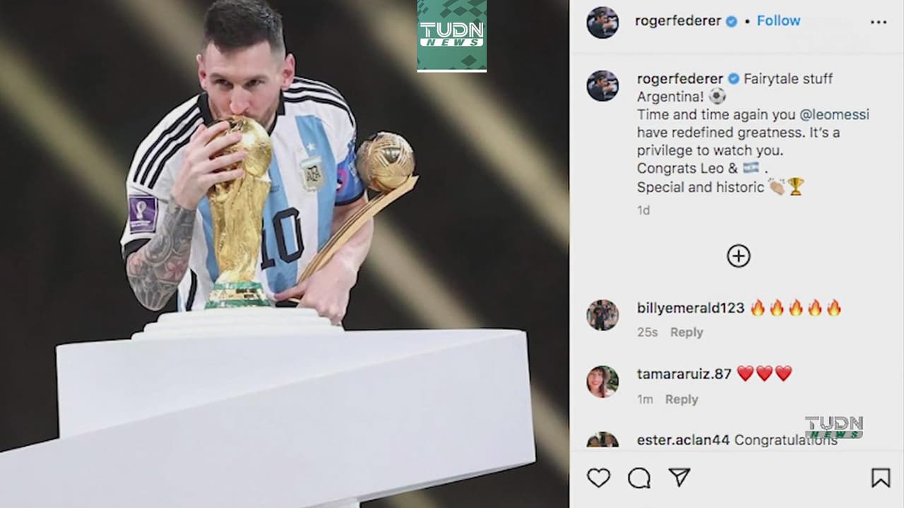 LeBron, Federer y Obama felicitan a Messi por ganar la Copa del Mundo