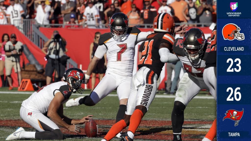 Con gol de campo de 59 yardas de Chandler Catanzaro los Bucs derrotaron a los Browns para cortar una cadena de tres derrotas seguidas.