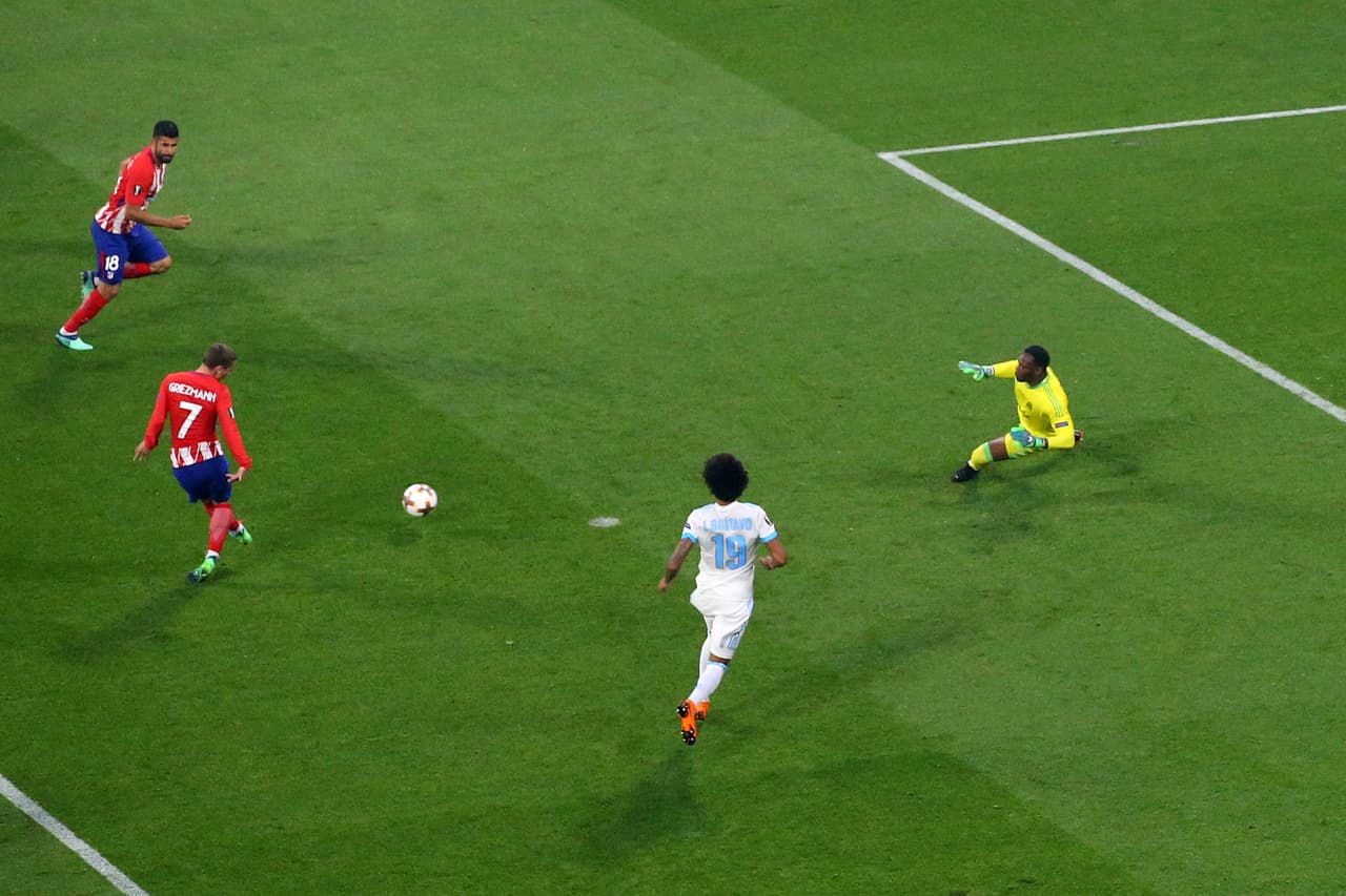 Un error de la defensa de Marsella le permitió a Griezmann poner el 1-0 al minuto 21 del primer tiempo.