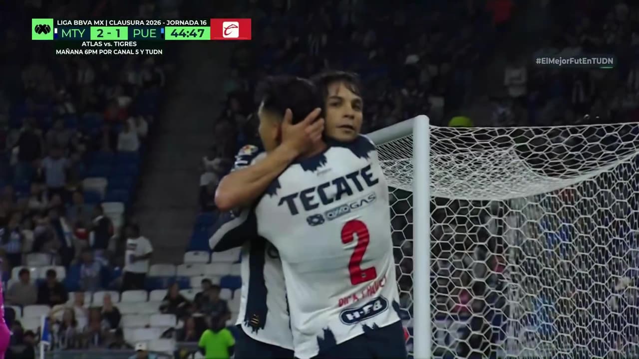 ¡Rayados de Monterrey le da la vuelta al Puebla con golazo de Óliver Torres!