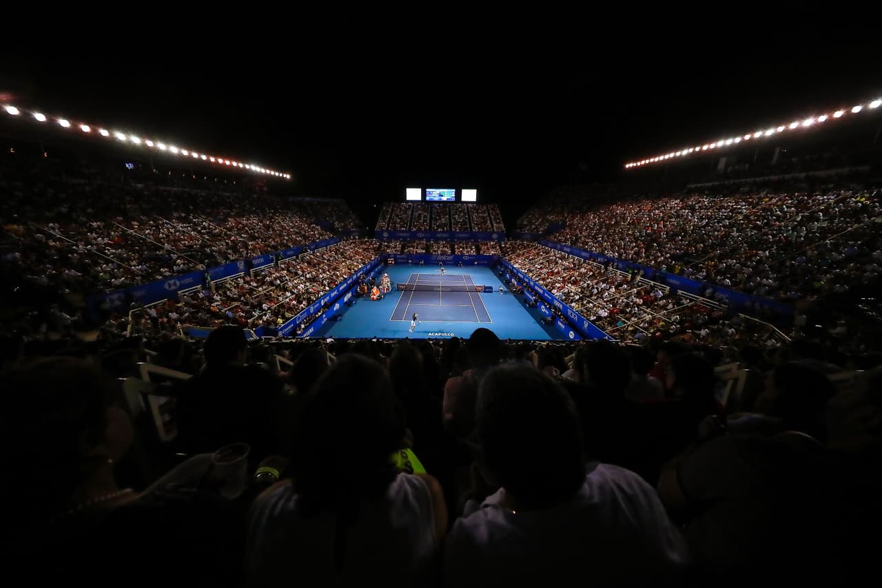 Así lució el Estadio Pegaso previo al inicio de la Final varonil del Abierto Mexicano de Tenis entre el alemán Alexander Zverev y el australiano Nick Kyrgios, los dos dos tenistas más regulares a lo largo de la edición 26 del certamen.