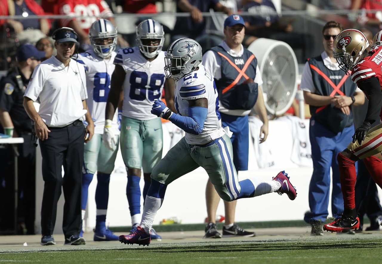 La gran figura fue Ezekiel Elliot, quien ha logrado postergar su suspensión de cuatro partidos, pues corrió para 147 yardas y recibió un pase de 72 yardas, además de anotar tres veces, dos por tierra y una por aire.