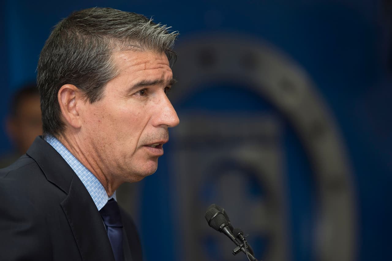 Foto durante la Conferencia de Prensa del Equipo Cruz Azul, Torneo Apertura 2016 Liga BBVA Bancomer MX, en la foto: Eduardo de la Torre --01/09/2016/MEXSPORT/ Osvaldo Aguilar.