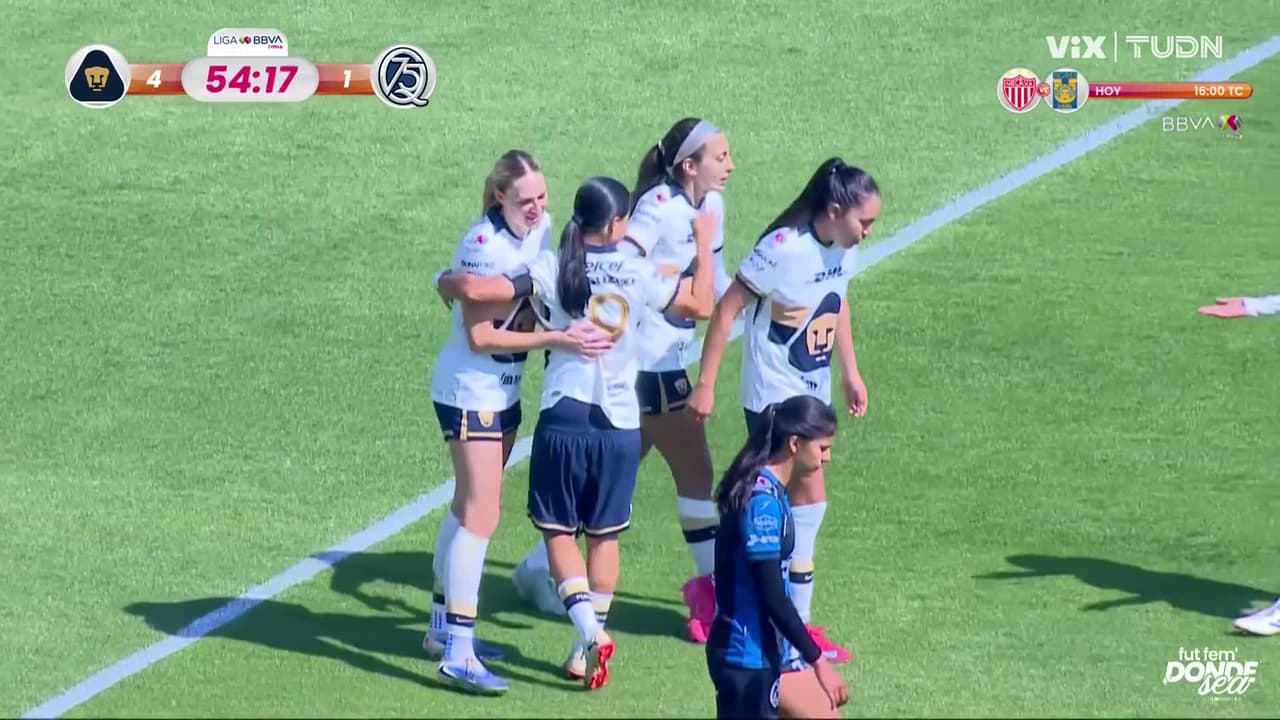 Gol de Pumas: Angelina Hix marca hat-trick... ¡cuidado Charlyn Corral!