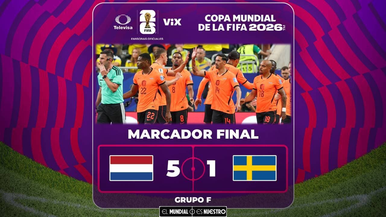 ¡Goleada aplastante! Países Bajos vence 5-1 a Suecia en exhibición total