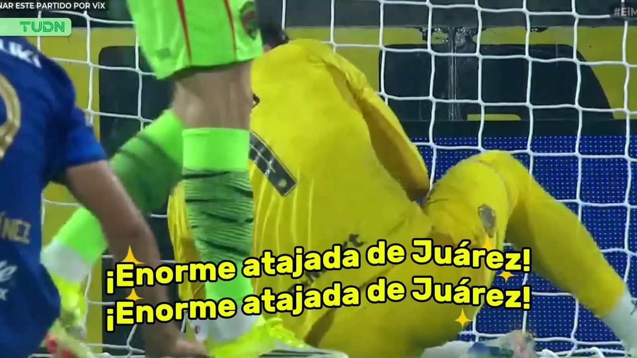 ¡Enorme atajada del portero del Juárez!