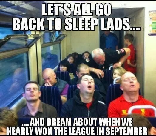 'Mejor volver a dormirnos, amigos. Y así soñaremos que casi ganamos la liga en septiembre'.