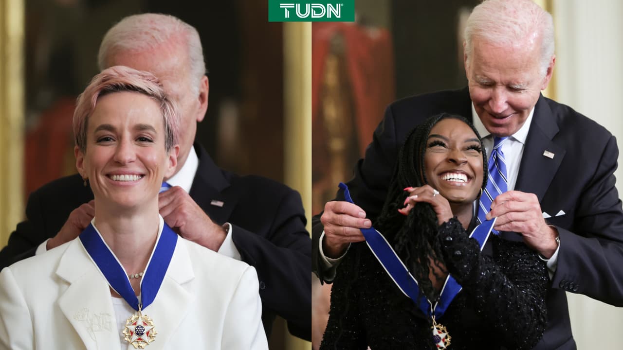 Rapinoe y Biles reciben la Medalla Presidencial de la Libertad 