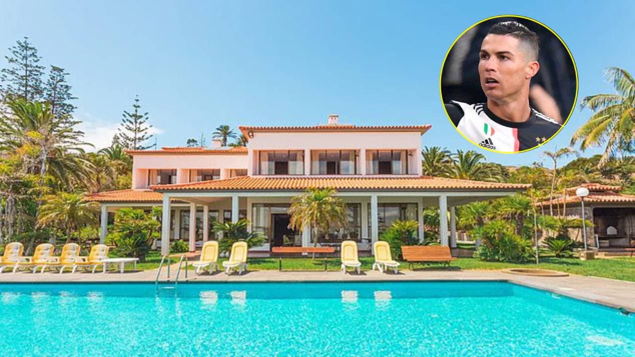 La increíble mansión en la que Cristiano Ronaldo pasa la cuarentena