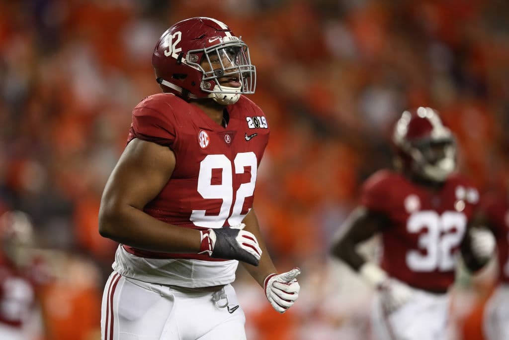 <b>4) Quinnen Williams (Alabama, OL)</b>, los Oakland Raiders tienen la cuarta selección global y todo apunta a que tomarán al liniero del Crimson Tide.