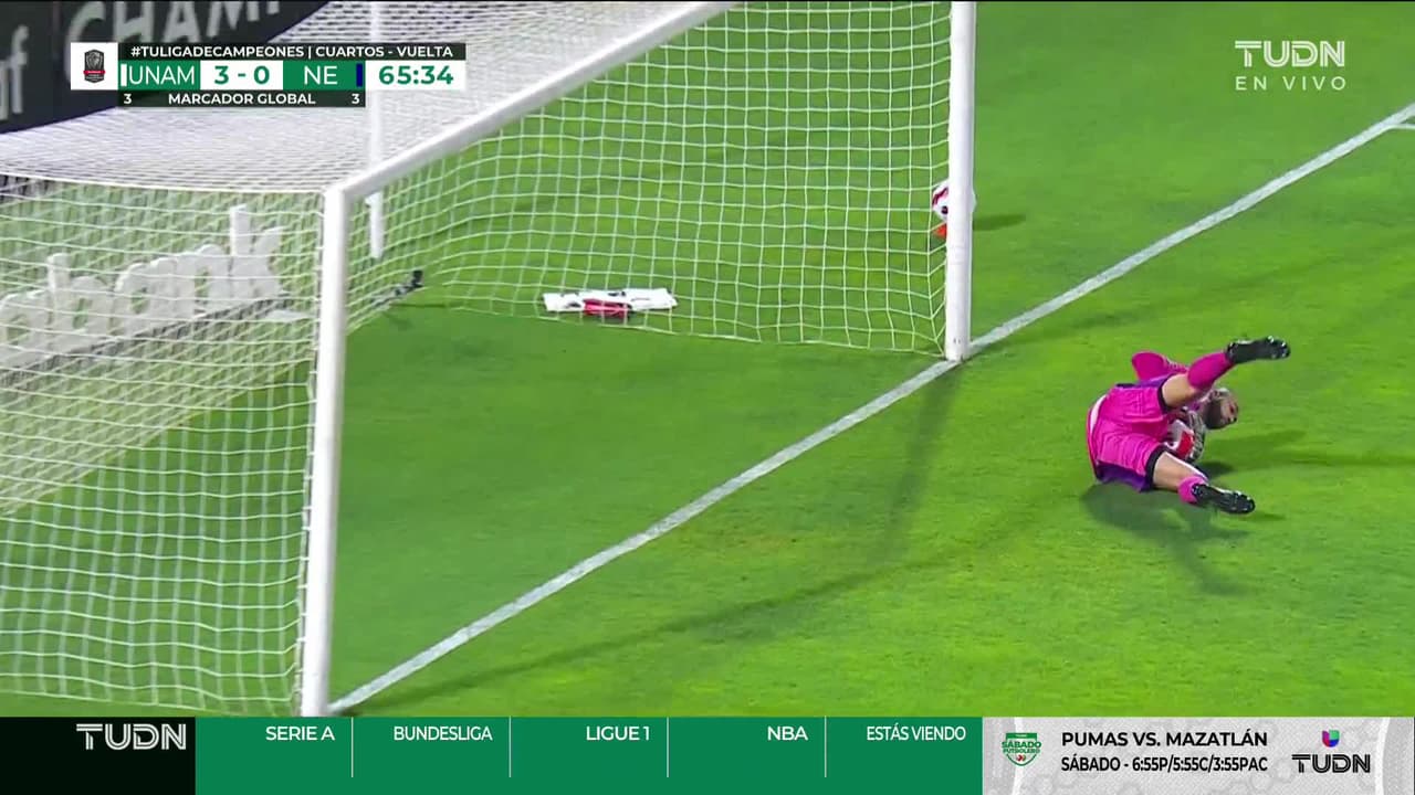 ¡TIRO ATAJADO! disparo por Rogério.