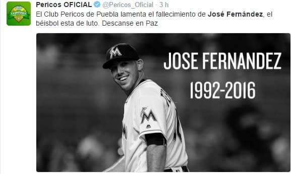 Varios protagonistas del béisbol mundial se unieron por la muerte de José Fernández y elevaron oraciones por el descanso del cubano.