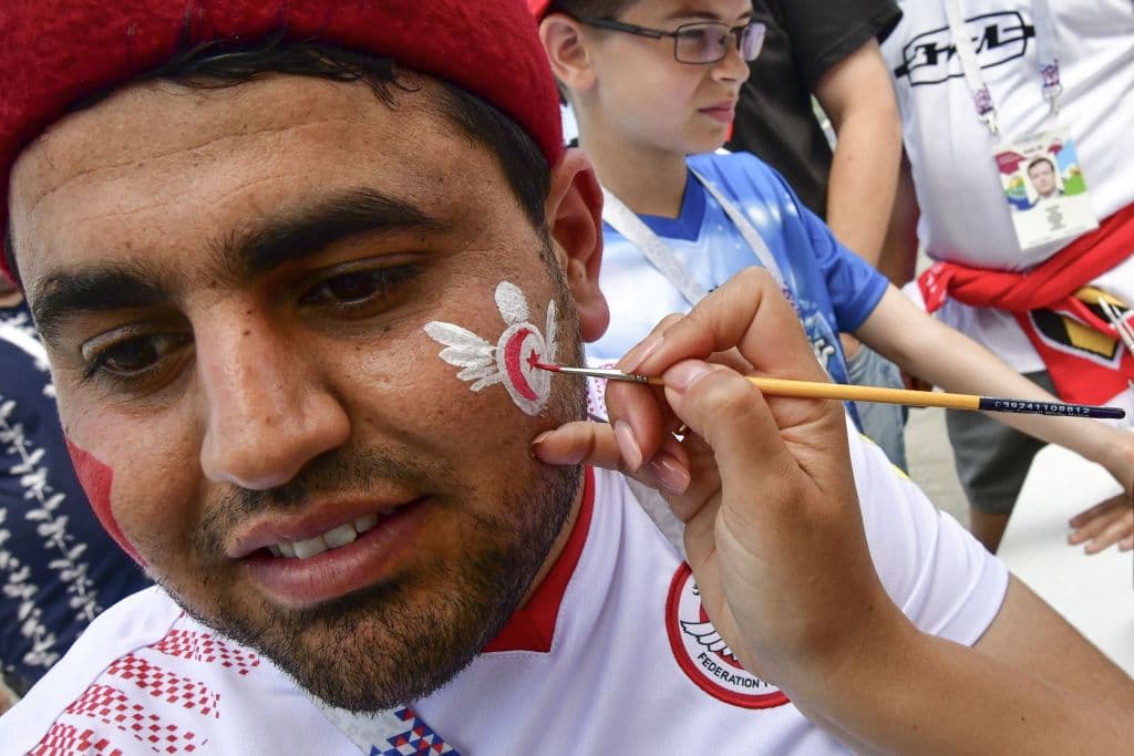 El color de los hinchas de Bélgica y Túnez fue parte de la fiesta de ambos países en su segunda salida en partido del grupo G del Mundial de Rusia 2018.