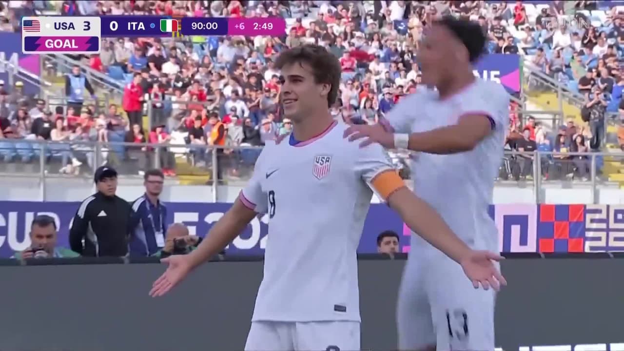 ¡CREMASCHI LETAL! Estados Unidos marca el 3-0 con gran definición mano a mano ante Italia
