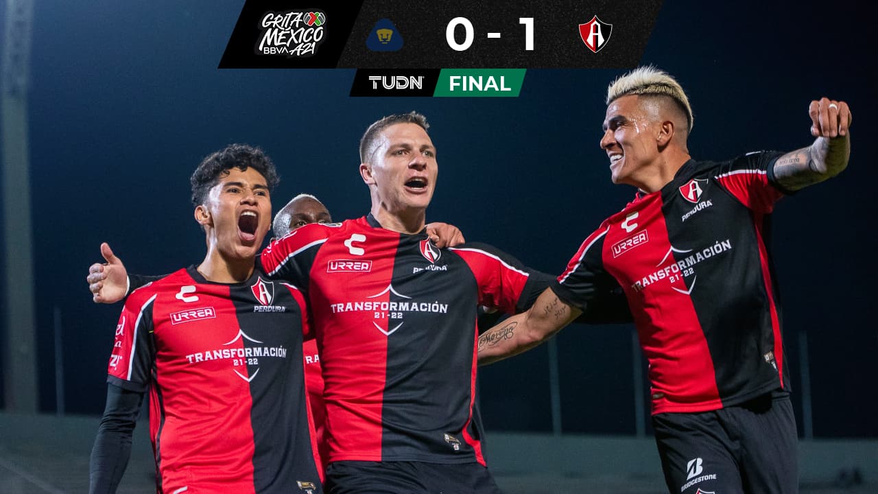 Pumas sufre de amnesia y Atlas toma ventaja con golazo de Furch