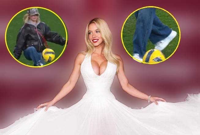 Syndey Sweeney muestra sus habilidades futbolísticas en pleno estadio