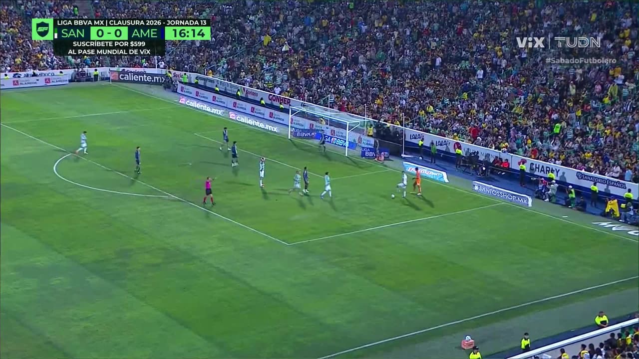 ¡La imperdible atajada de Rodolfo Cota en el Santos vs. América!