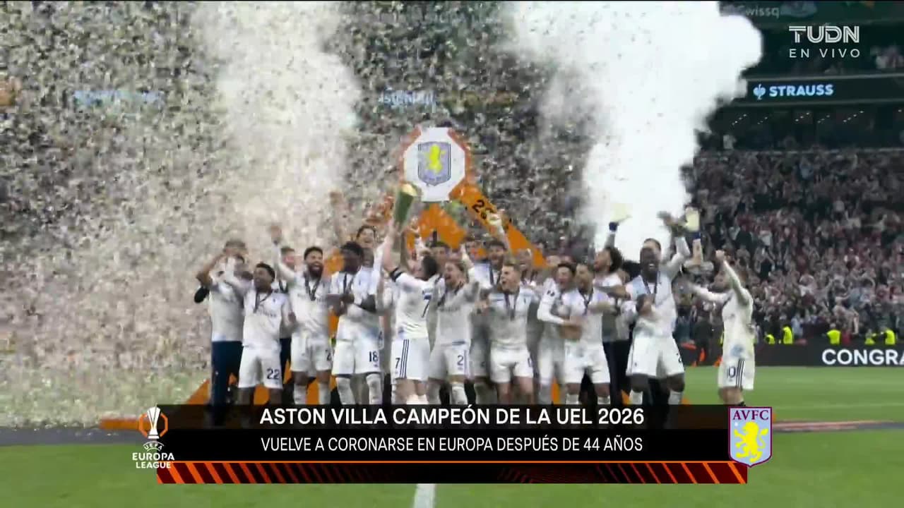 Aston Villa levanta el trofeo como campeón de la UEFA Eruopa League