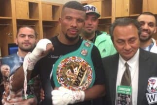 Badou Jack sorprendió a Anthony Direll y le arrebató el título supermedio del CMB (Foto: Twitter).