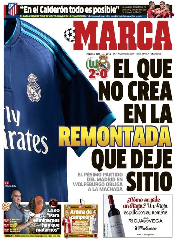 La prensa española criticó duramente el fracaso del Madrid en Alemania.