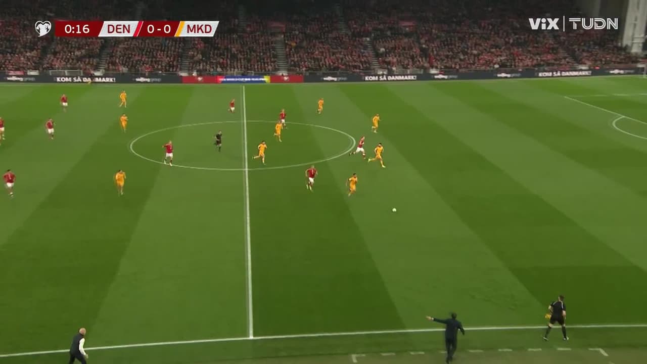 ¡Inicia el partido! Dinamarca vs Macedonia del Norte en el repechaje de UEFA